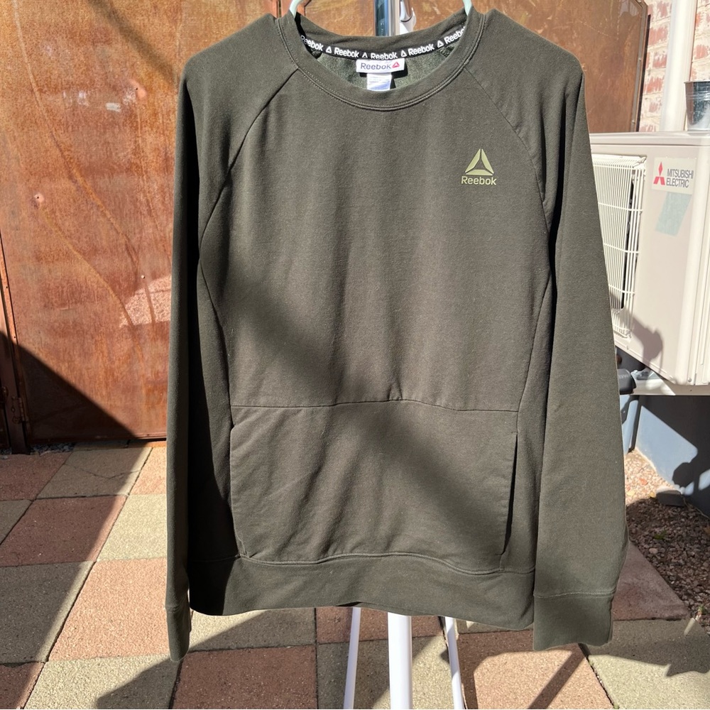 Reebok Army Green - Activewear Sweater with Front Pocket - Women’s Medium